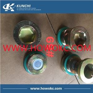 Sinotruk HOWO 1586330015 Olew Pan Plwg Magnetig
